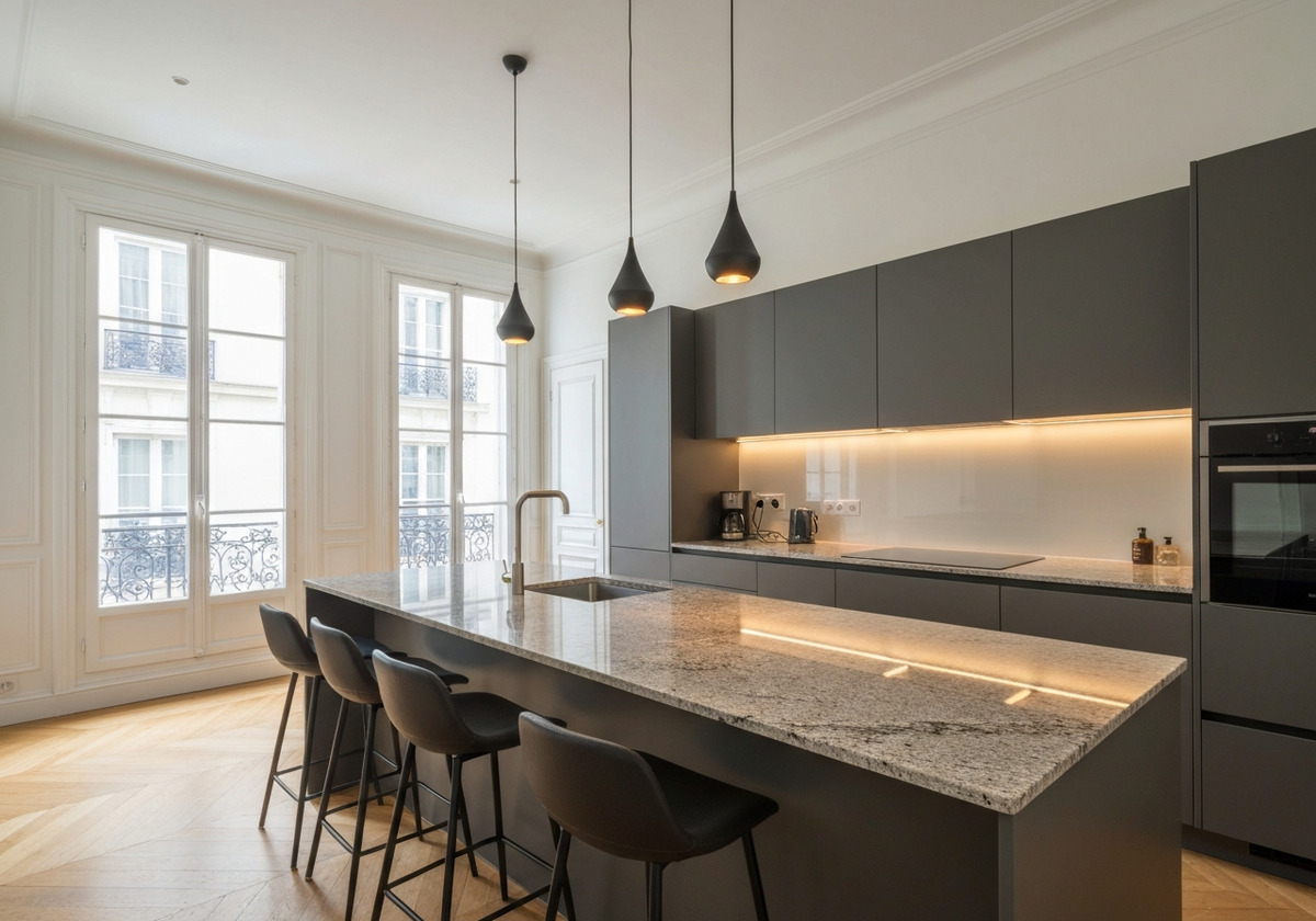 Cuisine rénovée appartement IDF