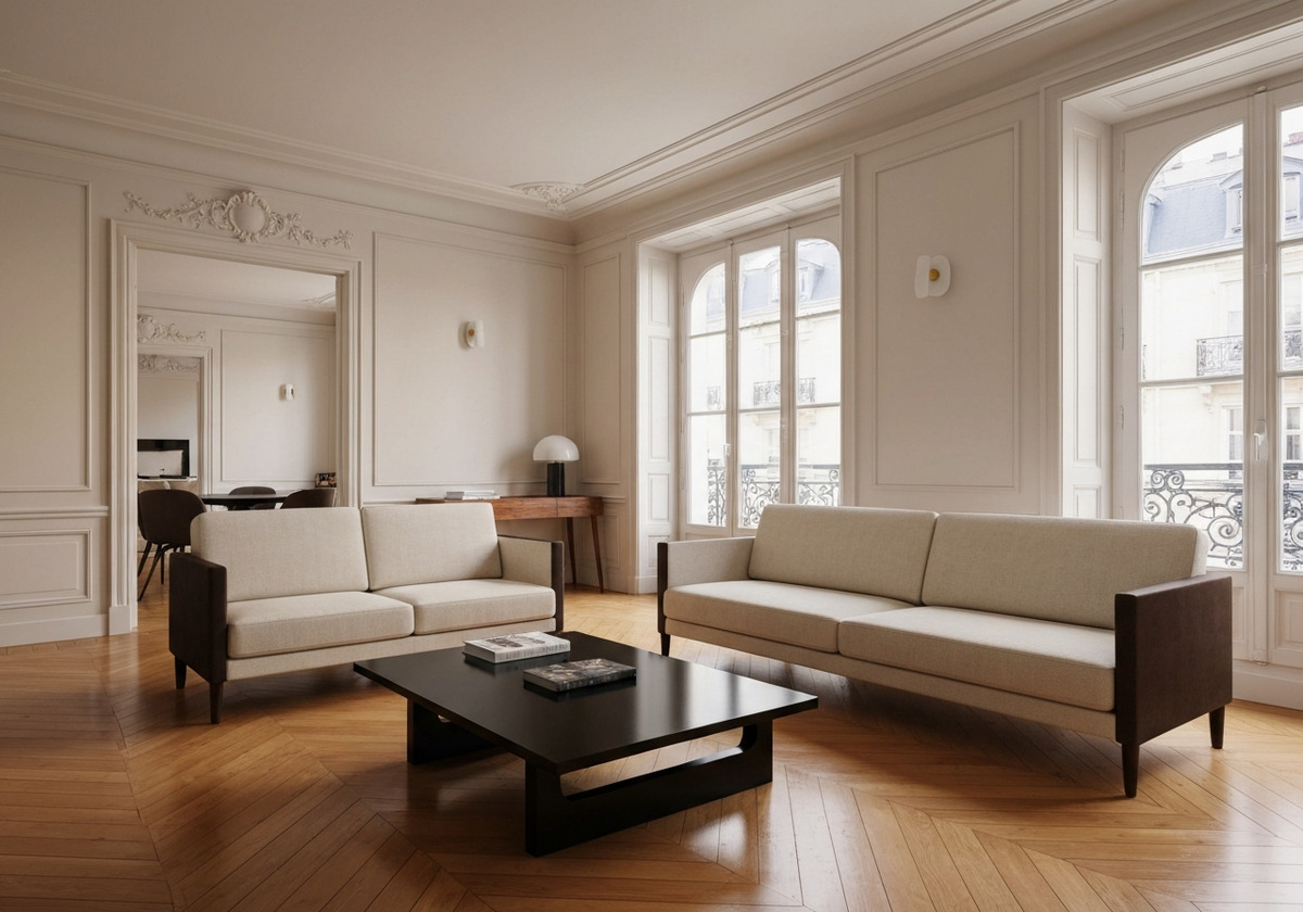 Rénovation appartement Paris - salon Haussmannien