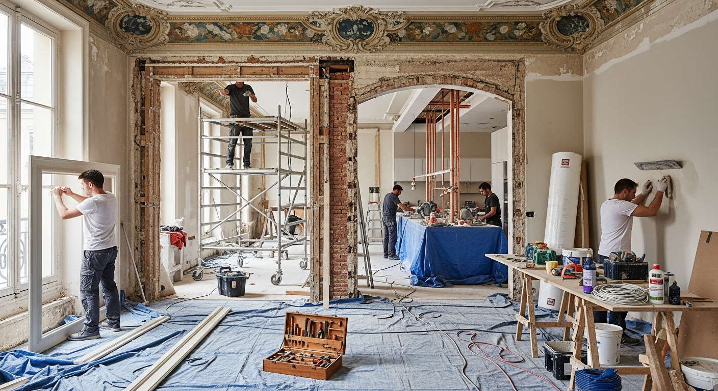 Réalisation Rénovation complète à Paris 16e (75016) Paris 16e 75016 - Nova Habitat